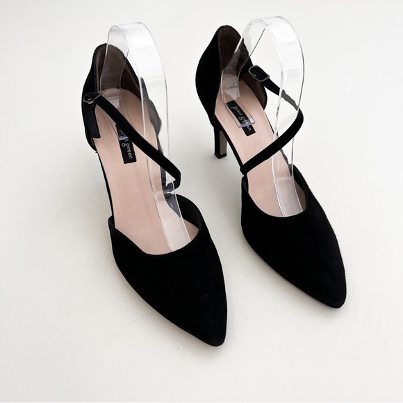 Paul Green Black Suede Womens Valetta d'Orsay Pumps, size 9 - Picture 3 of 16